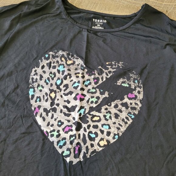 NWT TORRID | Tech Jersey Short Sleeve Active Tee Shirt Top | Sz. 00/M/10 - Picture 6 of 10
